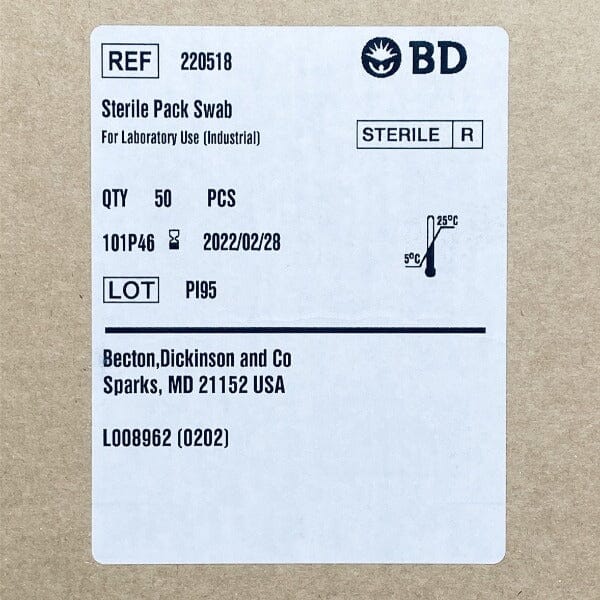 Sampling Swabs Sterile 10 ml Rinse Solution Pack of 50 Swabs Other Becton Dickinson