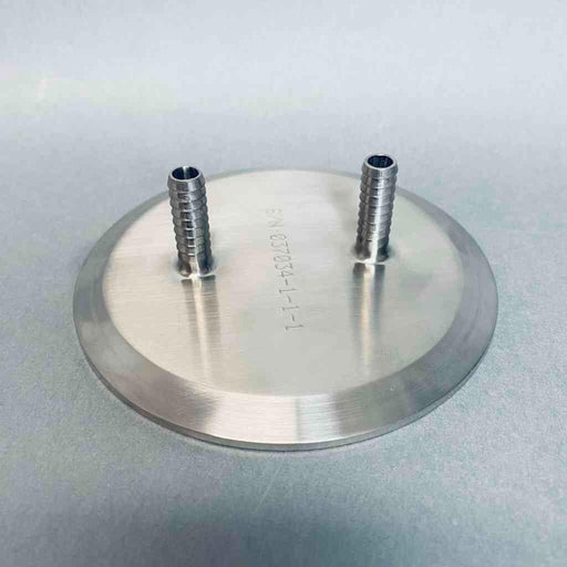 Sanitary Fitting End Cap 5 in. with Two 3/8 in. Hose Barbs Sanitary Fittings VWR