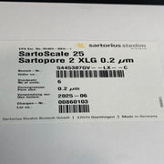 Sartorius 5445307GV--LX--C Sartopore 2 XLG 0.2 um SartoScale 25 Pack of 6 Filters Sartorius