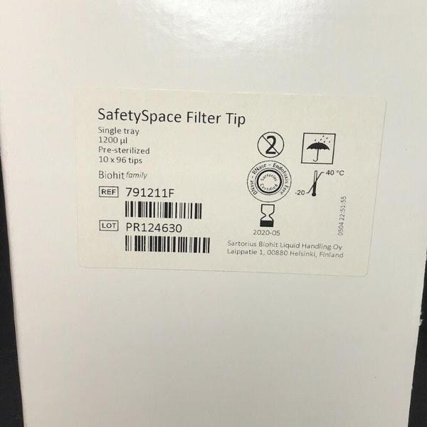 Sartorius 791211F Pipette Tips 1200 ul SafetySpace Sterile 10 Racks of 96 Tips Pipettes & Pipette Tips Sartorius
