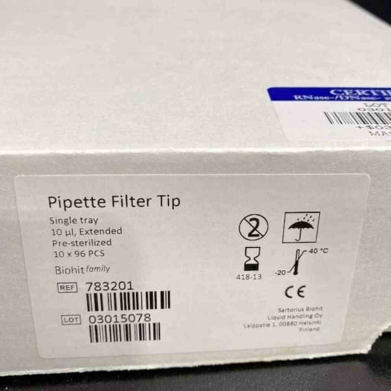 Sartorius Biohit Pipette Tips 10 ul Extended Length 10 Racks with 96 Tips Each Pipets & Pipette Tips Sartorius