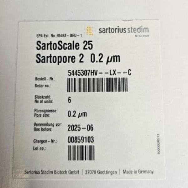 Sartorius Disposable Filter 0.2 um SartoScale 25 Sealed Pack of 6 Filters Filters Sartorius