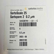 Sartorius Disposable Filter 0.2 um SartoScale 25 Sealed Pack of 6 Filters Filters Sartorius
