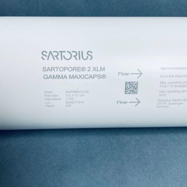 Sartorius Maxicap Filter 10 in. Sartopore 2 XLM PES 1.5 in Sanitary Inlet/Outlet Bioreactors & Fermenters Sartorius