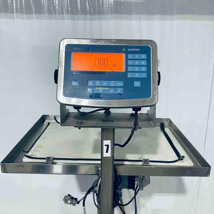 Sartorius Platform Scale 36 x 36 in. 1500 x 0.005 lbs with Midrics 2 Readout Scale and Balances Sartorius