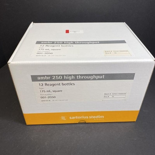 Sartorius Reagent Bottle 175 ml Pack of 12 Square Bottles Lab Consumables::Tubes, Vials, and Flasks Sartorius