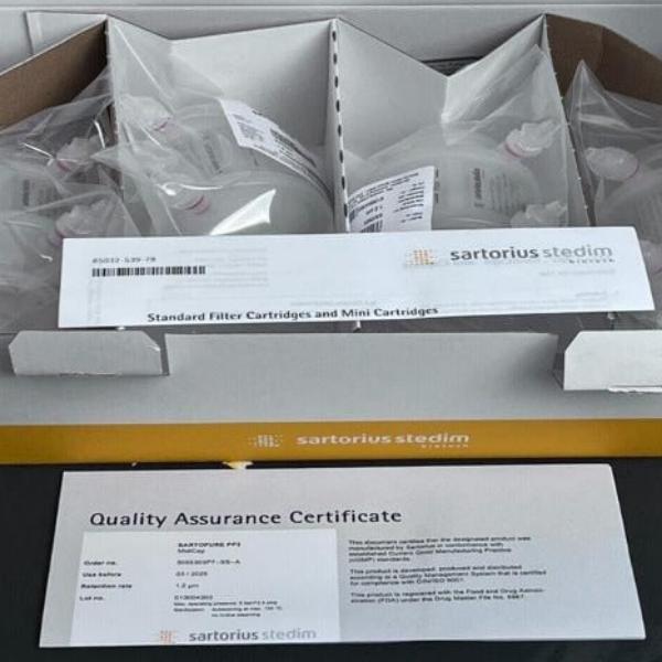 Sartorius Sartopure PP3 MidiCap Filter 1.2 um Size 7 Box of 4 Sealed Filters Filters Sartorius