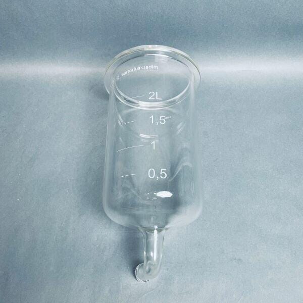Sartorius Univessel Glass Reaction Vessel 2 L with Bottom Outlet Single Jacket Reaction Vessels Sartorius