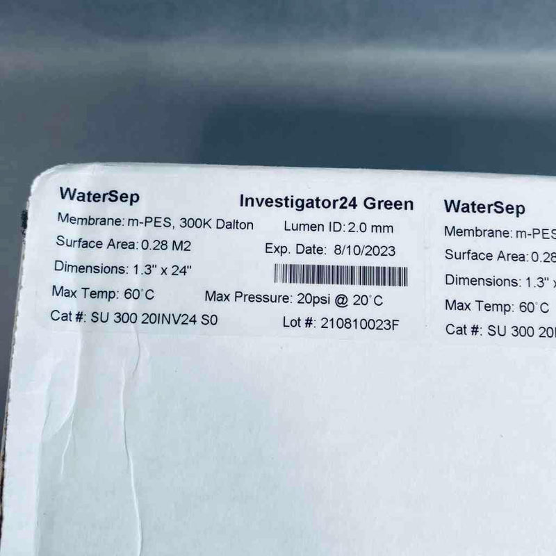 Sartorius WaterSep Investigator24 Green Hollow Fiber Filter 300 kDa 0.28 m2 Pack of 3 Filters Filters Sartorius