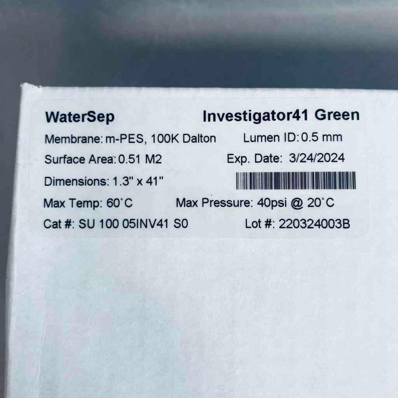 Sartorius WaterSep Investigator41 Green Hollow Fiber Filter 100 kDa 0.51 m2 Filters Sartorius