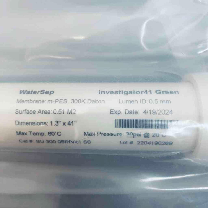Sartorius WaterSep SU 300 05INV41 S0 Investigator41 Green Hollow Fiber Filter 300 kDa 0.51 m2 Filters Sartorius