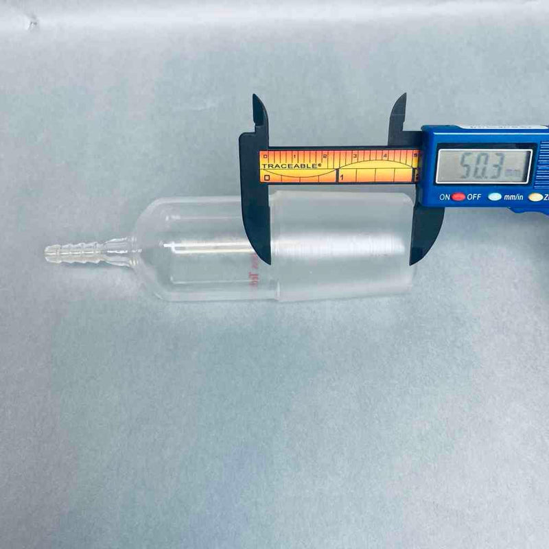 SC Glass Tech Inlet Adapter 45/50 Lower STJ x 1/4 in. Hose Barb Straight Jointed Glassware SC Glass Tech
