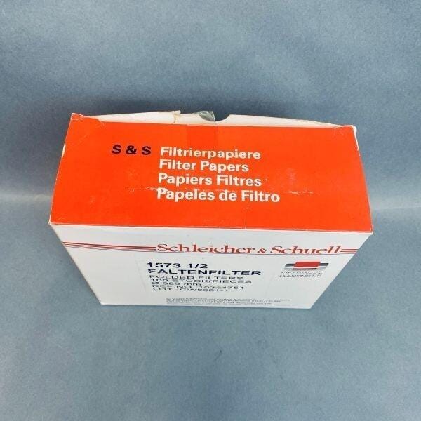 Schleicher and Schuell Filter Paper Folded 1573 1/2 385 mm Pack of 80 Filters Filter Paper Schleicher and Schuell