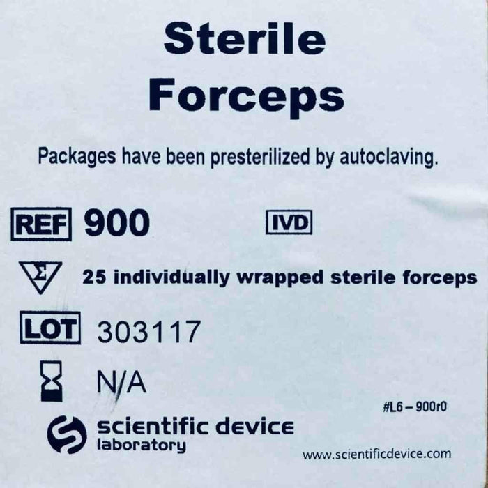 Scientific Device Sterile Forceps 4.5 in. SS Serrated Blunt Lot of 19 Forceps Forceps, Hemostats & Needle Holders Scientific Device