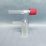 Scientific Glass Flow Control Adapter 29/42 Standard Taper Joint with Sidearm Hose Barb Jointed Glassware Scientific Glassblowing