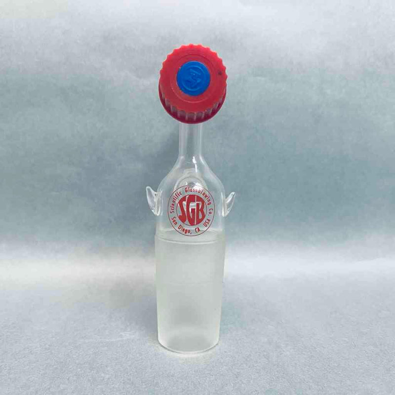Scientific Glass Flow Control Adapter 29/42 Standard Taper Joint with Sidearm Hose Barb Jointed Glassware Scientific Glassblowing