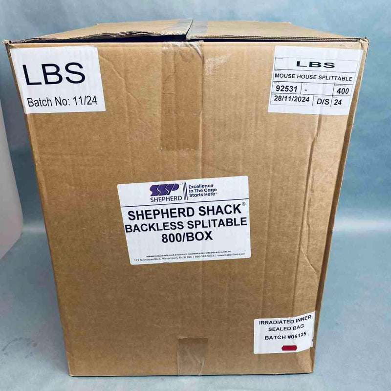 Shepherd Specialty Papers Backless Splittable Shack Case of 800 Mouse Houses Animal Science Shepherd Specialty Papers