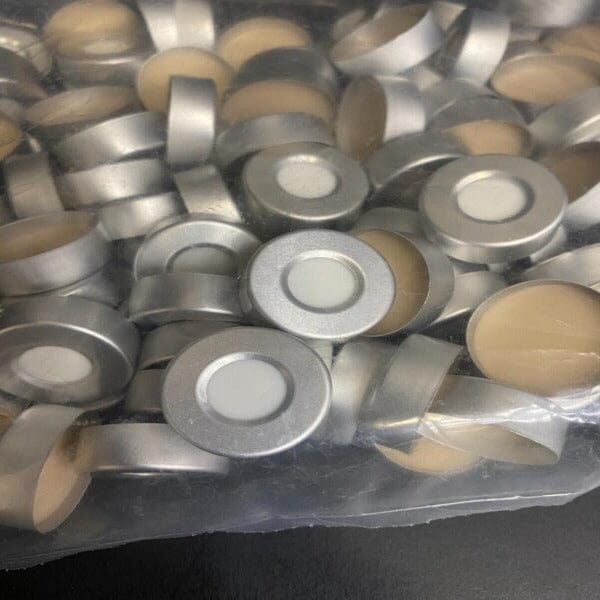 Shimadzu Aluminum Crimp Cap 20 mm 200 Caps Lab Consumables::Tubes, Vials, and Flasks Shimadzu