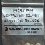 Shimadzu Septa 1.5 ml Sealed - 40 Septa LC/MS/GC Shimadzu