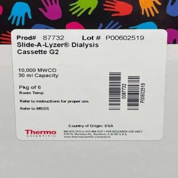 Slide-A-Lyzer Dialysis Cassette G2 30 ml 10 kDa Pack of 6 Cassettes Other Thermo Scientific