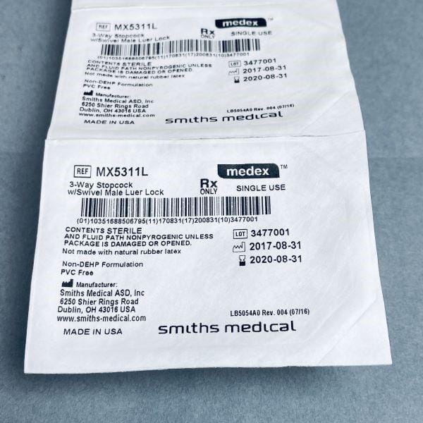 Smith 3-Way Stopcock with Swivel Male Luer Lock Total of 46 Stopcocks Other Smith Medical