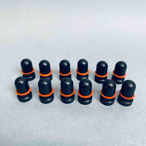 Solid 13.4 mm Diameter Metal Plug with O-ring 28 mm Height Lot of 12 Plugs Other Life Sciences Trading