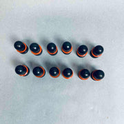 Solid 13.4 mm Diameter Metal Plug with O-ring 28 mm Height Lot of 12 Plugs Other Life Sciences Trading