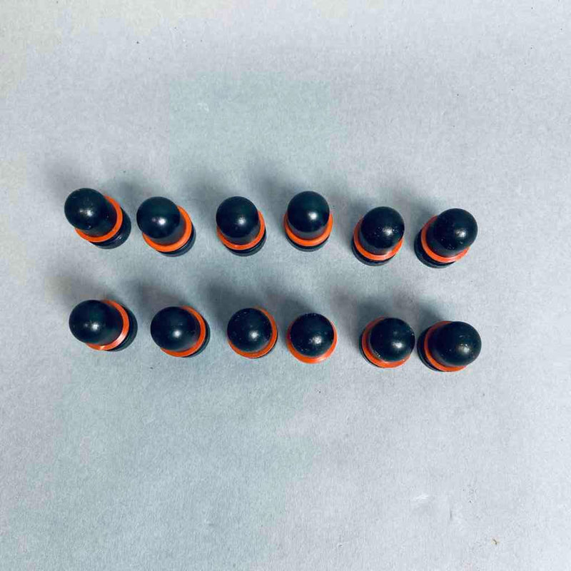 Solid 13.4 mm Diameter Metal Plug with O-ring 28 mm Height Lot of 12 Plugs Other Life Sciences Trading