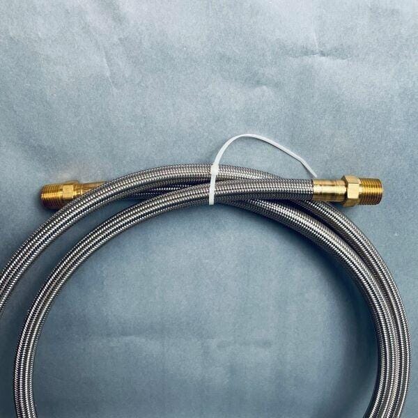 Stainless Steel Hose with 7/8 in with Male Fittings 60 in. L Total of 3 Hoses Hose & Tubing VWR