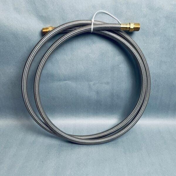 Stainless Steel Hose with 7/8 in with Male Fittings 60 in. L Total of 3 Hoses Hose & Tubing VWR
