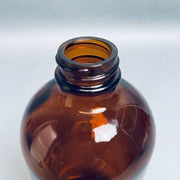 Standard Boston Round Glass Bottle Amber 16 oz with White Cap Total of 7 Bottles Jars & Reagent Bottles VWR