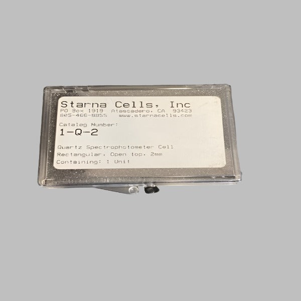 Starna Cells 1-Q-2 Quartz Spectrophotometer Cell 2 mm with Lid Lab Equipment::Other Lab Equipment Starna Cells