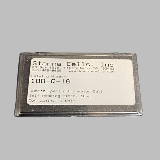 Starna Cells 18B-Q-10 Quartz Spectrophotometer Cell 10 mm with Lid Lab Equipment::Other Lab Equipment Starna Cells