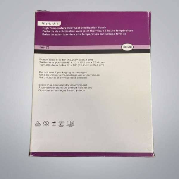 Steris Sterilization Pouch High Temp Heat Seal 6 x 10 in. 400 Pouches Other Medical & Lab Equipment STERIS