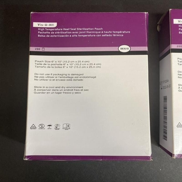STERIS 883610 Sterilization Pouch High Temp Heat Seal 6x10 — Life