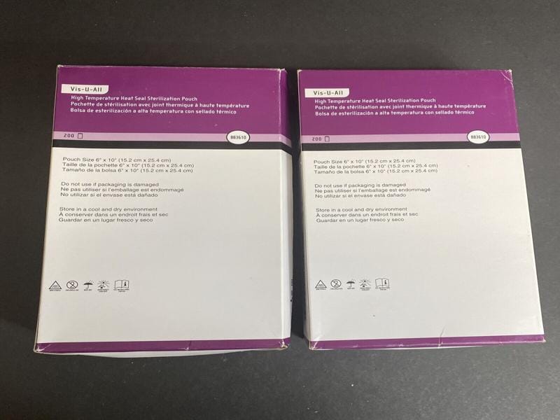 "STERIS 883610 Sterilization Pouch High Temp Heat Seal 6x10 400