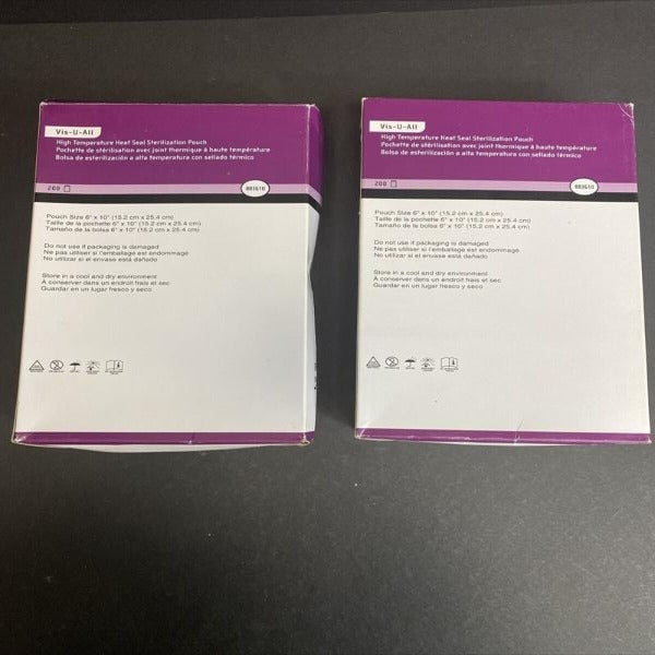 "STERIS 883610 Sterilization Pouch High Temp Heat Seal 6x10 400