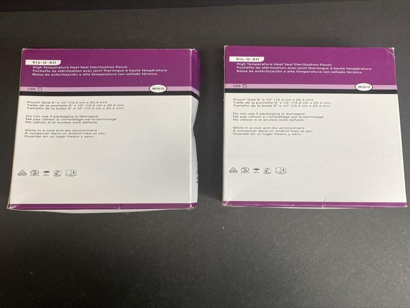 "STERIS 883610 Sterilization Pouch High Temp Heat Seal 6x10 400