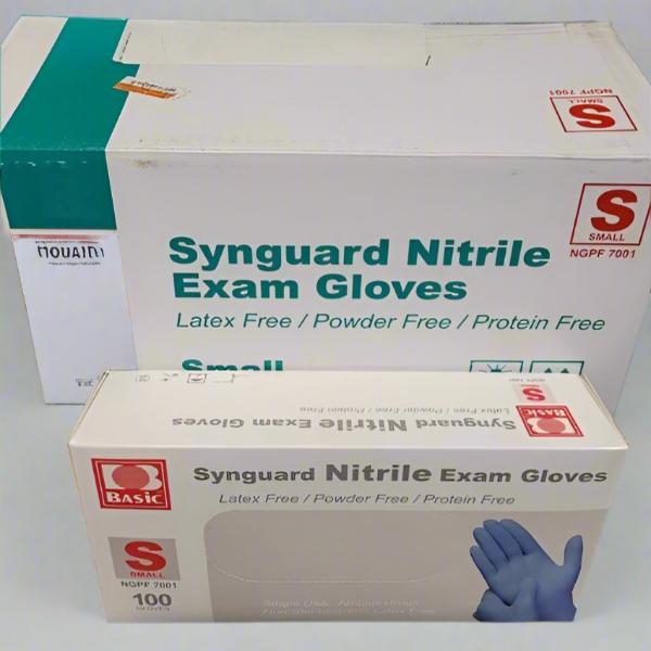 Synguard Nitrile Exam Gloves Blue Small 40 Boxes with 100 Gloves Each Other Synguard