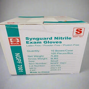 Synguard Nitrile Exam Gloves Blue Small 40 Boxes with 100 Gloves Each Other Synguard