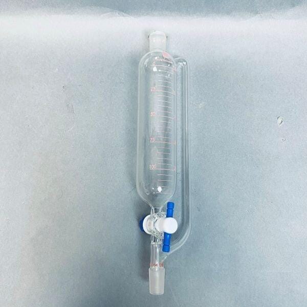 Synthware Pressure Equalizing Addition Funnel 14/20 125 ml with PTFE Stopcock Glassware Synthware