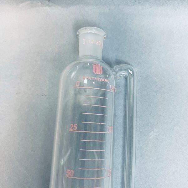 Synthware Pressure Equalizing Addition Funnel 14/20 125 ml with PTFE Stopcock Glassware Synthware
