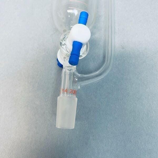 Synthware Pressure Equalizing Addition Funnel 14/20 125 ml with PTFE Stopcock Glassware Synthware