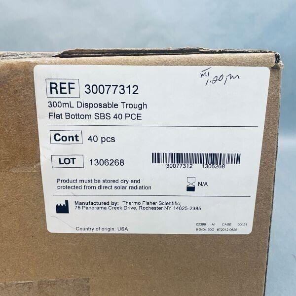 Tecan Disposable Trough Flat Bottom SBS 40 PCE 300 ml Case of 40 Troughs Other Medical & Lab Equipment Tecan