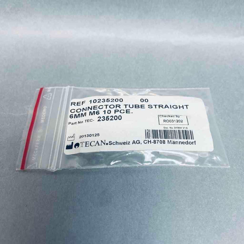 Tecan Straight Connector Tube M6 6 mm Pack of 10 Connectors Other Fittings & Adapters Tecan