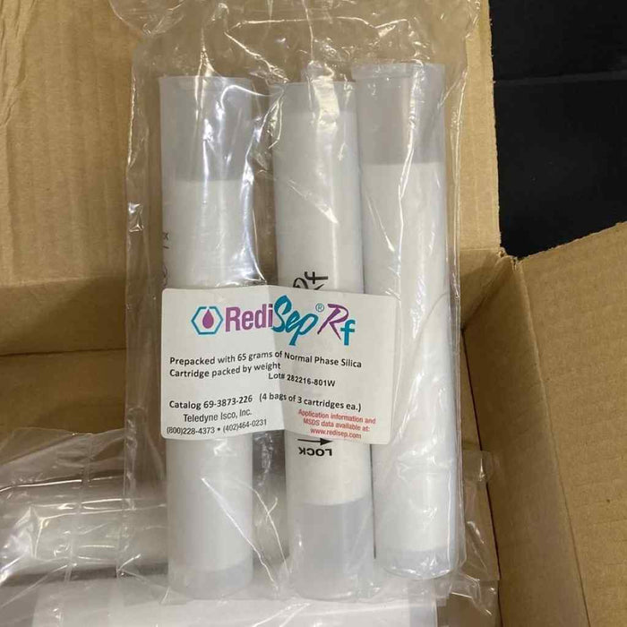 Teledyne RediSep Silica Gel Flash Column 65 g Sealed 12 Columns Chromatography Columns & Reservoirs Teledyne Isco