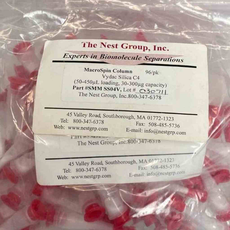 The Nest Group MacroSpin Column 300 ug Vydac Silica C4 Total of 96 Columns Chromatography Columns & Reservoirs Nest