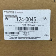 Thermo Filter Unit 115 ml .45 um PES Filter and Receiver Total of 12 Filters Filters Thermo Scientific