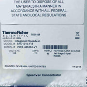 Thermo Fisher SPD1010-115 Integrated SpeedVac Concentrator Centrifuges Thermo Fisher