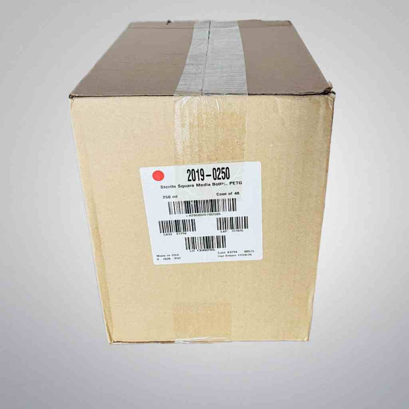 Thermo Nalgene Media Bottle 250 ml PETG Square Case of 48 Jars & Reagent Bottles Thermo Scientific